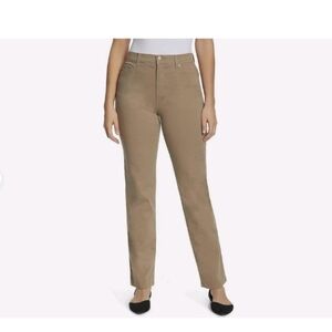Gloria Vanderbilt Amanda Classic Rise 5 Pocket Khaki Jeans 14